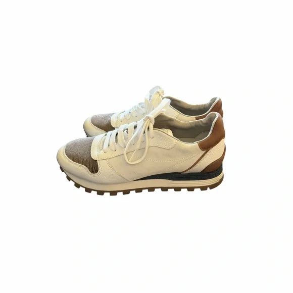 Brunello Cucinelli Low Top Sneakers Lace Up Monilli Shoes Authentic Size 39 - Picture 6 of 12